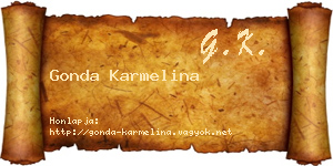 Gonda Karmelina névjegykártya